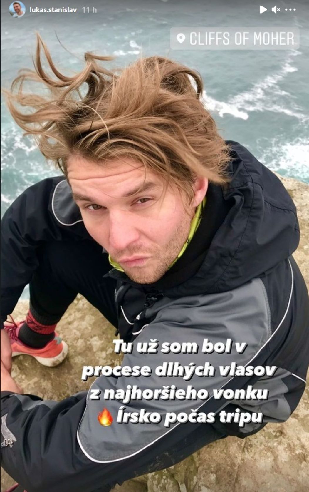 Lukáš počas tripu v Írsku