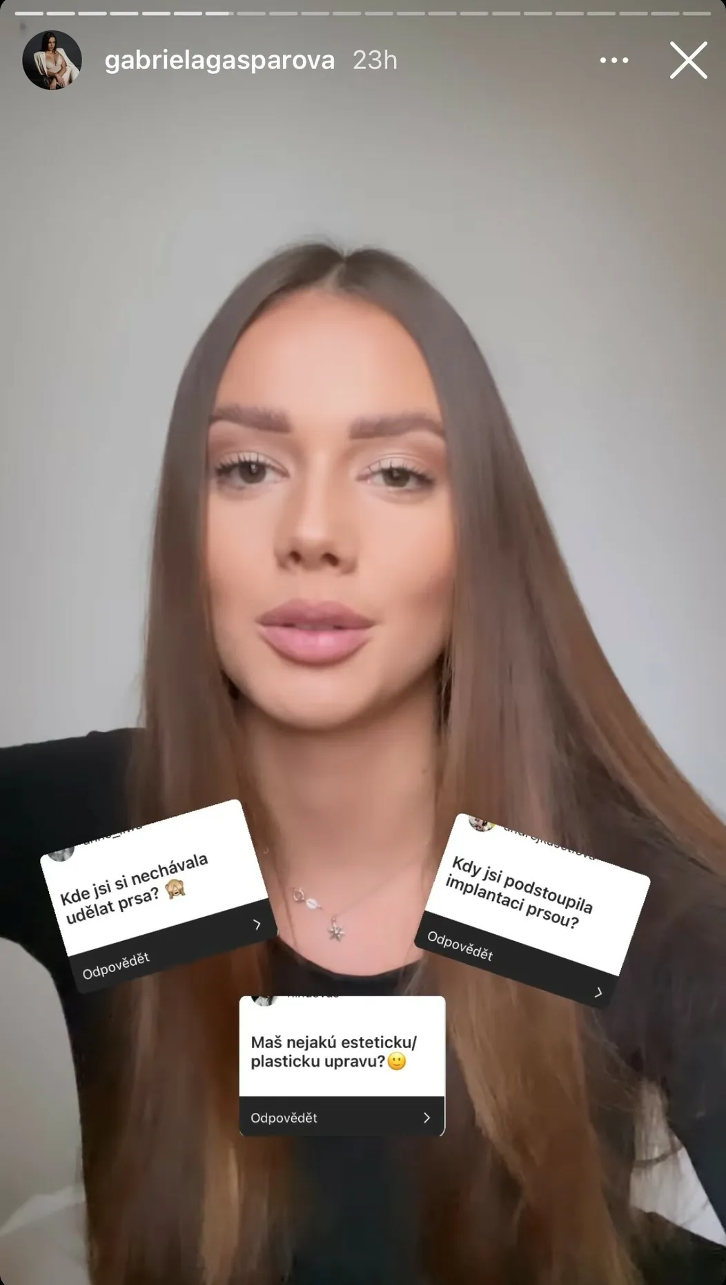 Gabriela na Instagrame odpovedala na otázky.