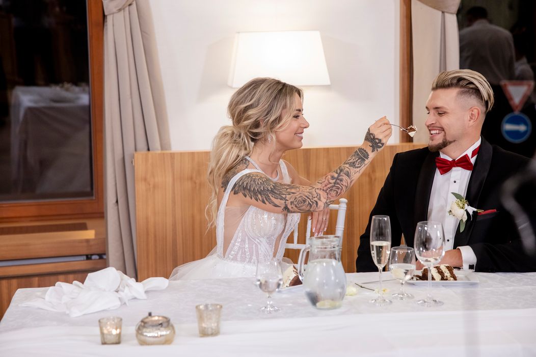 Veronika a Adam na svadbe