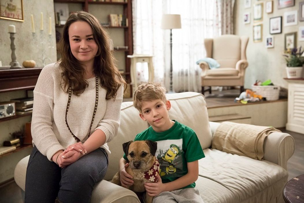 Marko Kramár so psíkom a jeho majiteľkou Barborou Melknerovou