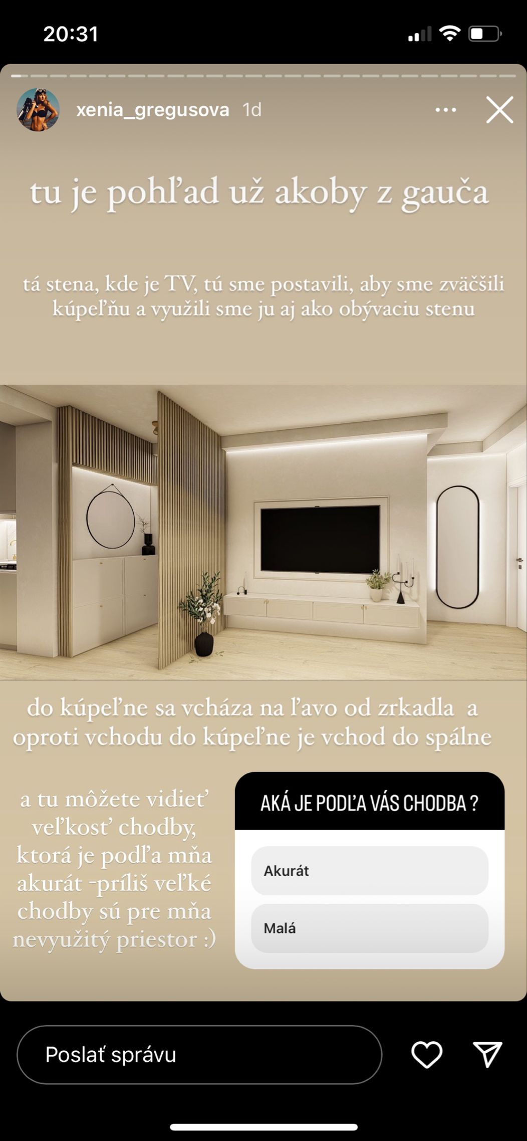 Vizualizácia bytu Xénie a Lukáša