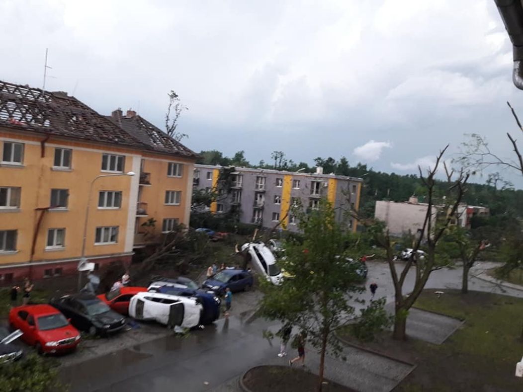 Tornádo na juhu Moravy v okrese Hodonín