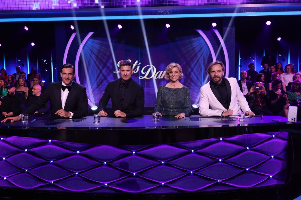 Adam Bardy, Ján Koleník, Tatiana Drexler a Ján Ďurovčík v šou Let's Dance
