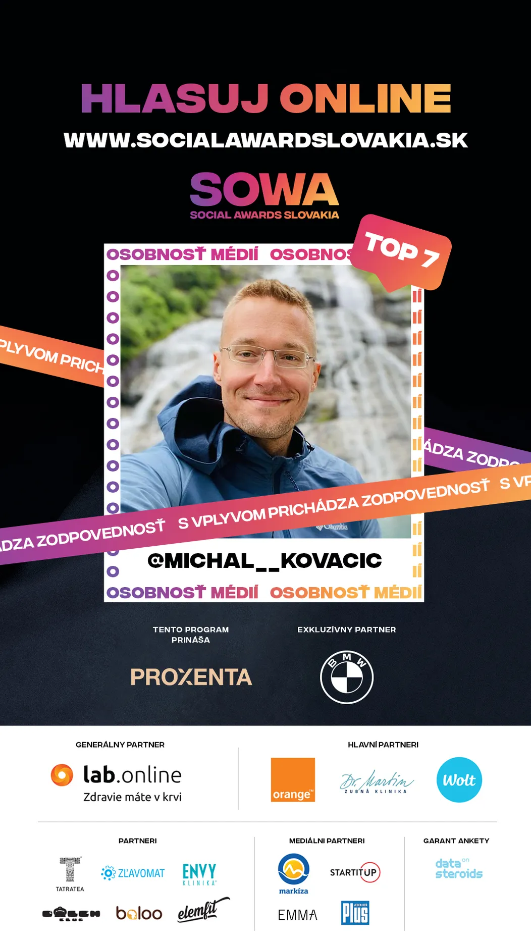Hlasujte za Michala Kovačiča v druhom kole SOWA