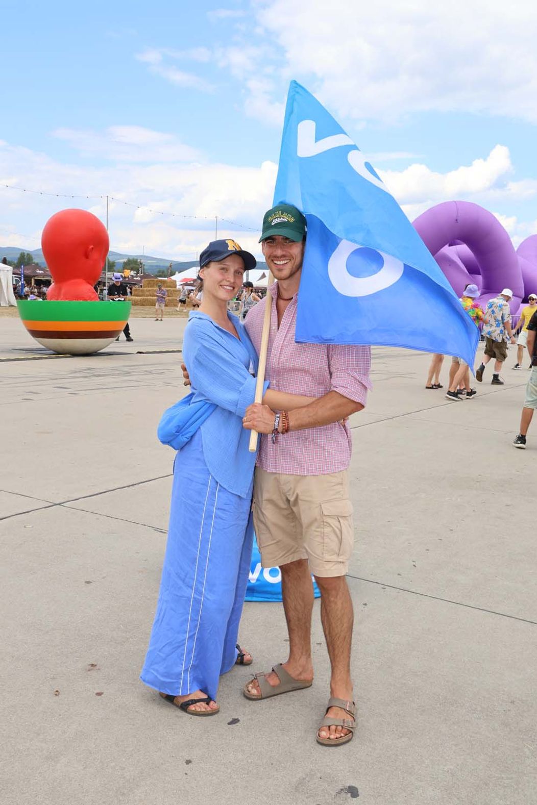 Adam Bardy s manželkou Bibi na festivale Grape