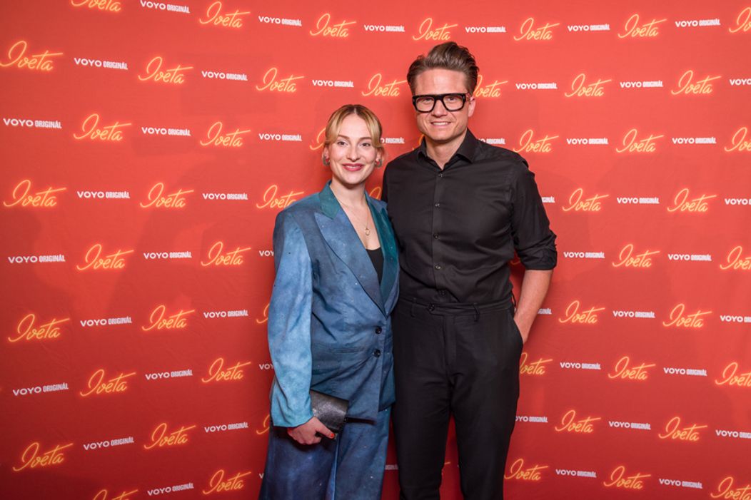 Ondřej Gregor Brzobohatý a Anna Fialová na premiére druhej série Voyo Originálu Iveta