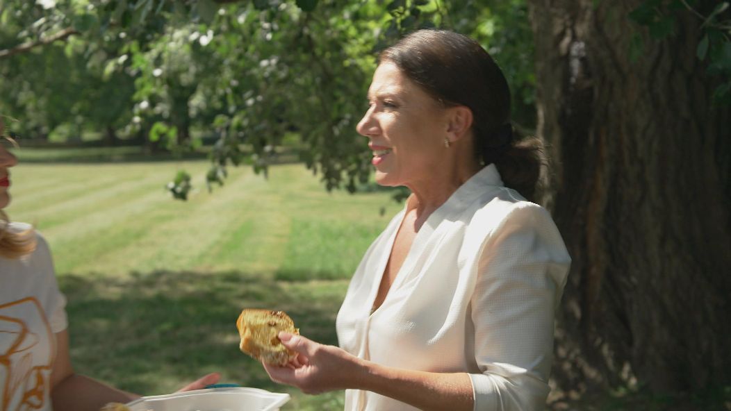 Zuzana v parku odpadla