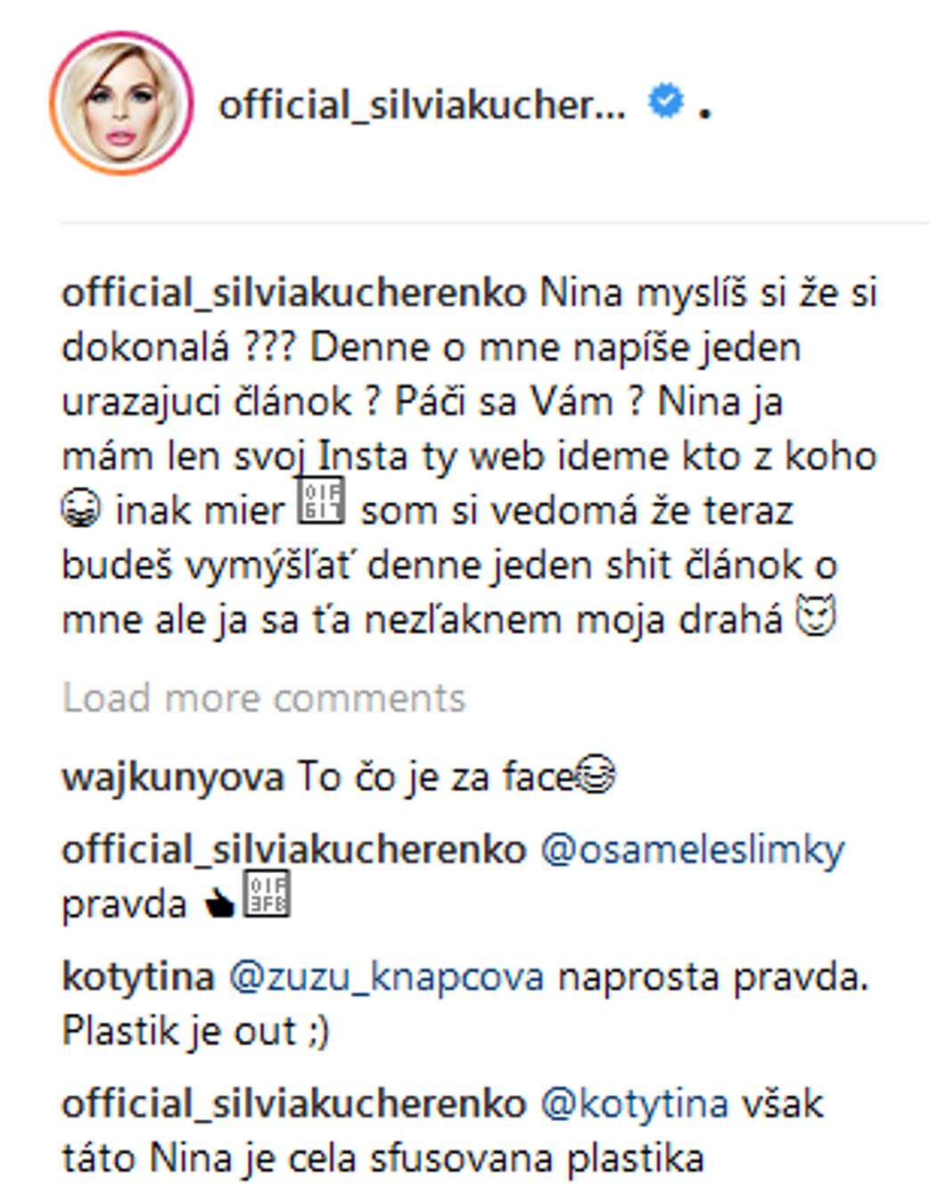 Silvia Kucherenko sa pustila do novinárky.