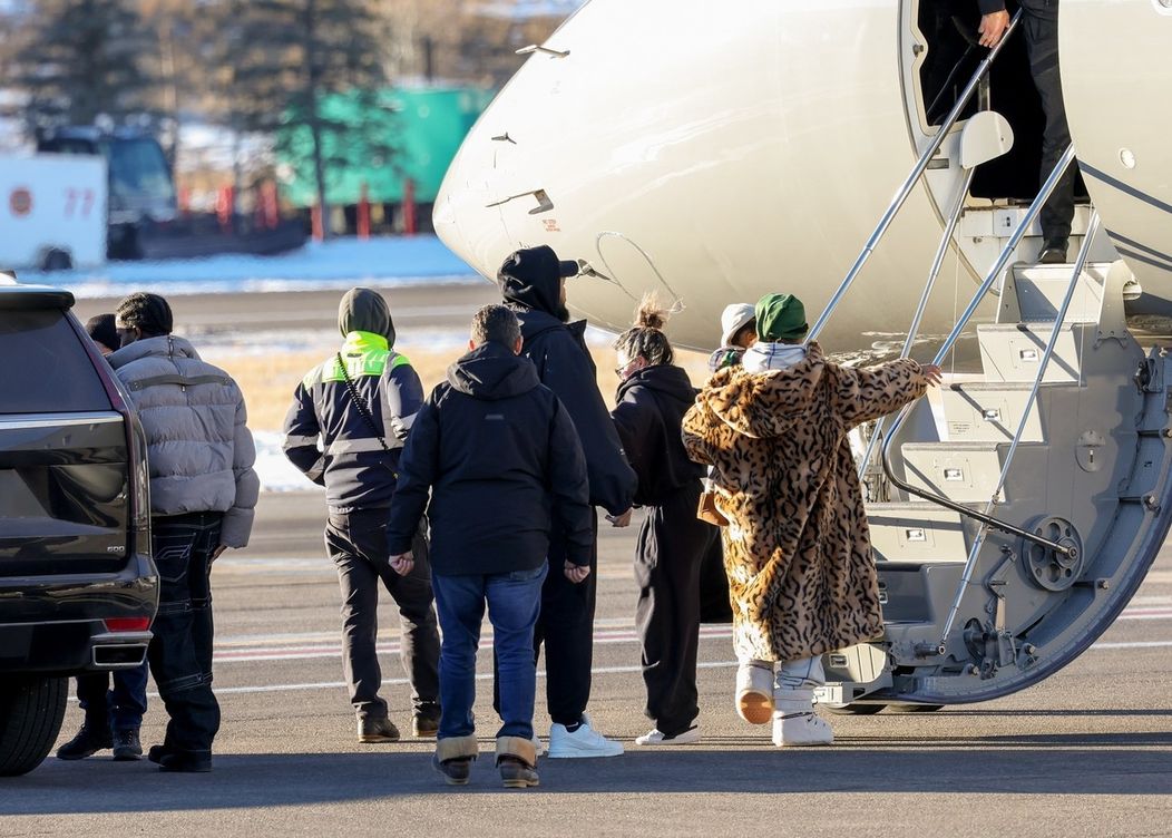 Rihanna s rodinou v Aspene