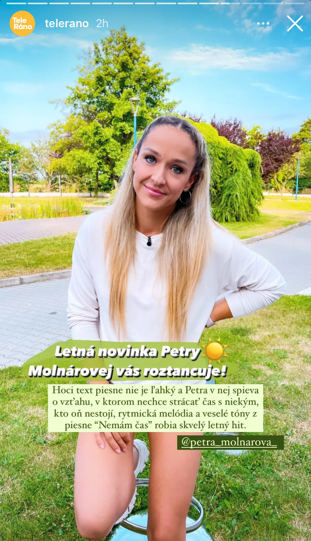 Petra Molnárová v Teleráne 