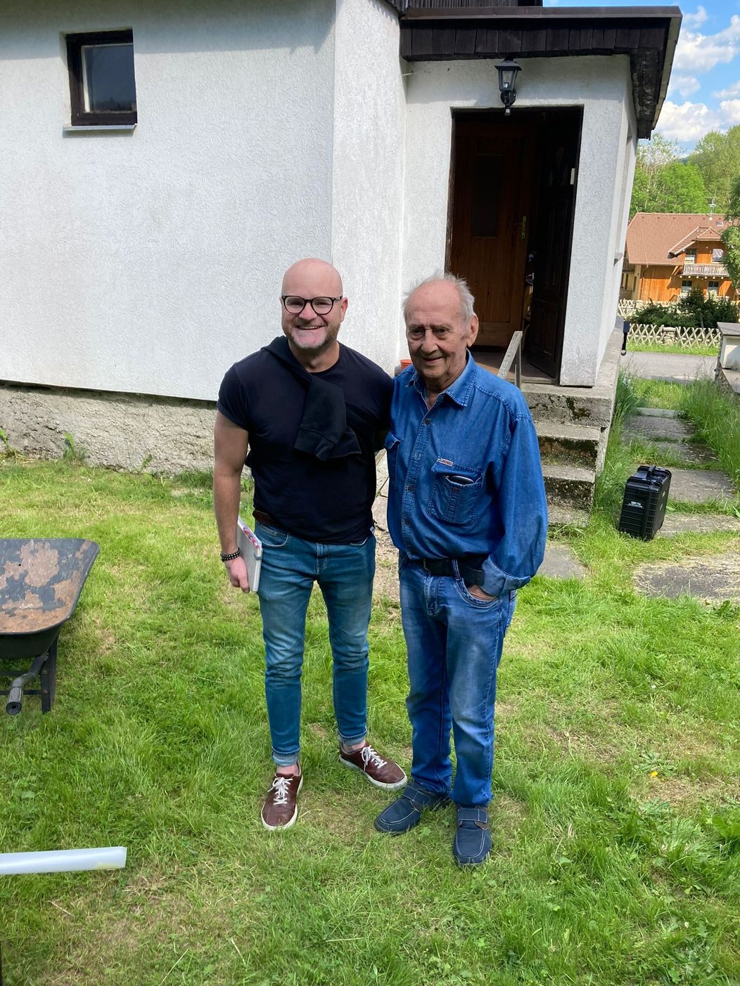 Jiŕí Markovič a scenárista Jaroslav Hruška