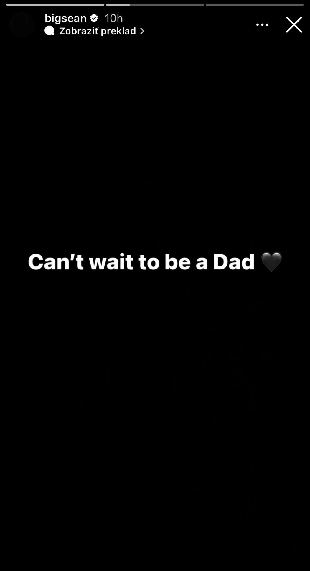 Big Sean oznámil, že bude otcom.