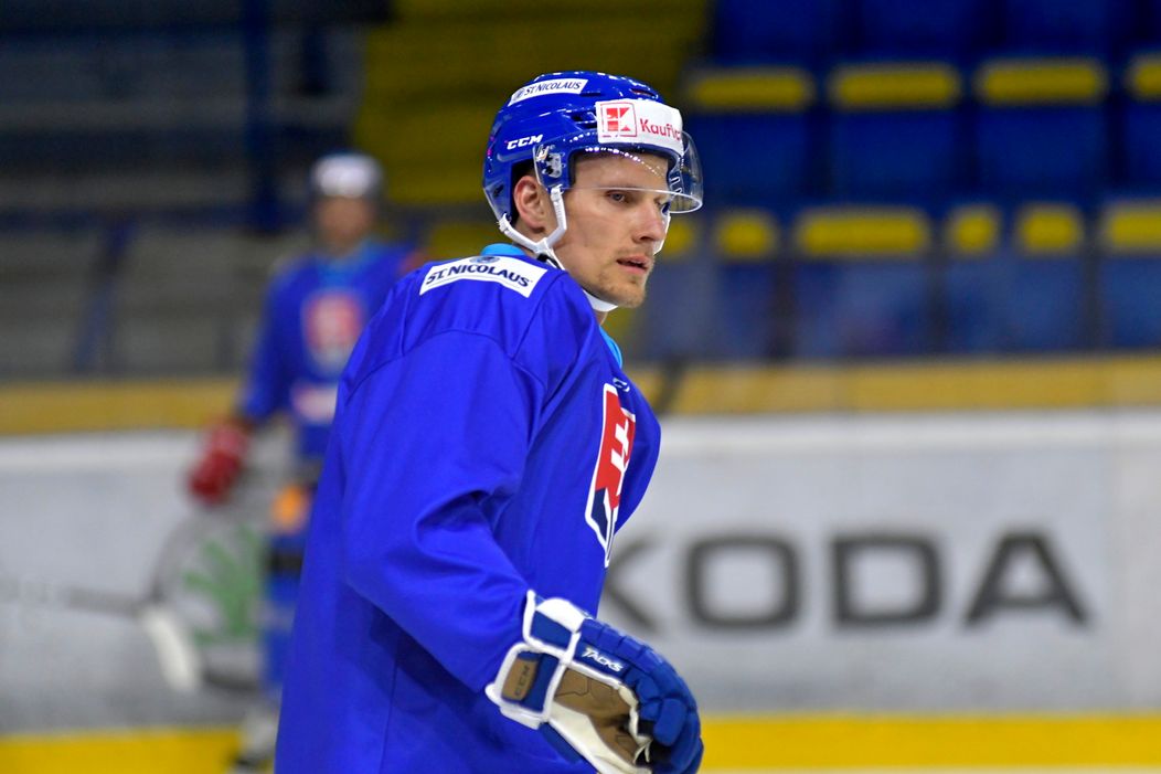 Útočník Richard Pánik na zraze reprezentácie v príprave pred MS.