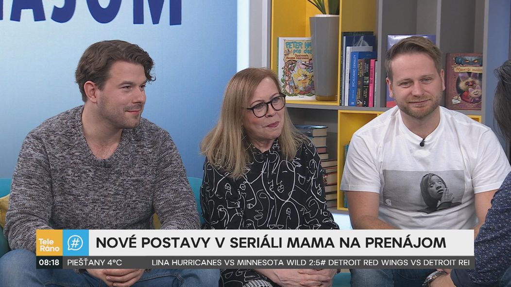 Marta Sládečková, Peter Brajerčík a Richard Autner v Teleráne
