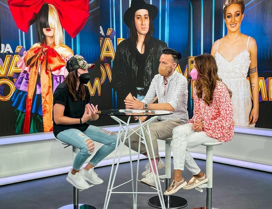 Barbora v Teleráne s Romanom a Lenkou