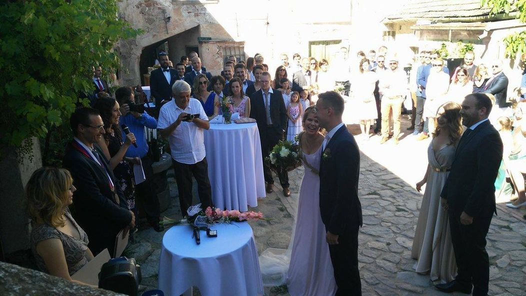 Michal Kovačič s nevestou Zuzanou