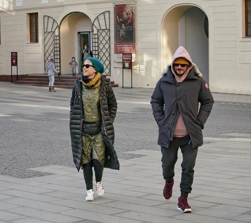 Katy Perry a Orlando Bloom na Pražskom hrade. 