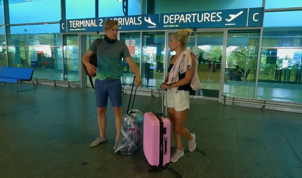 Natália a František na letisku