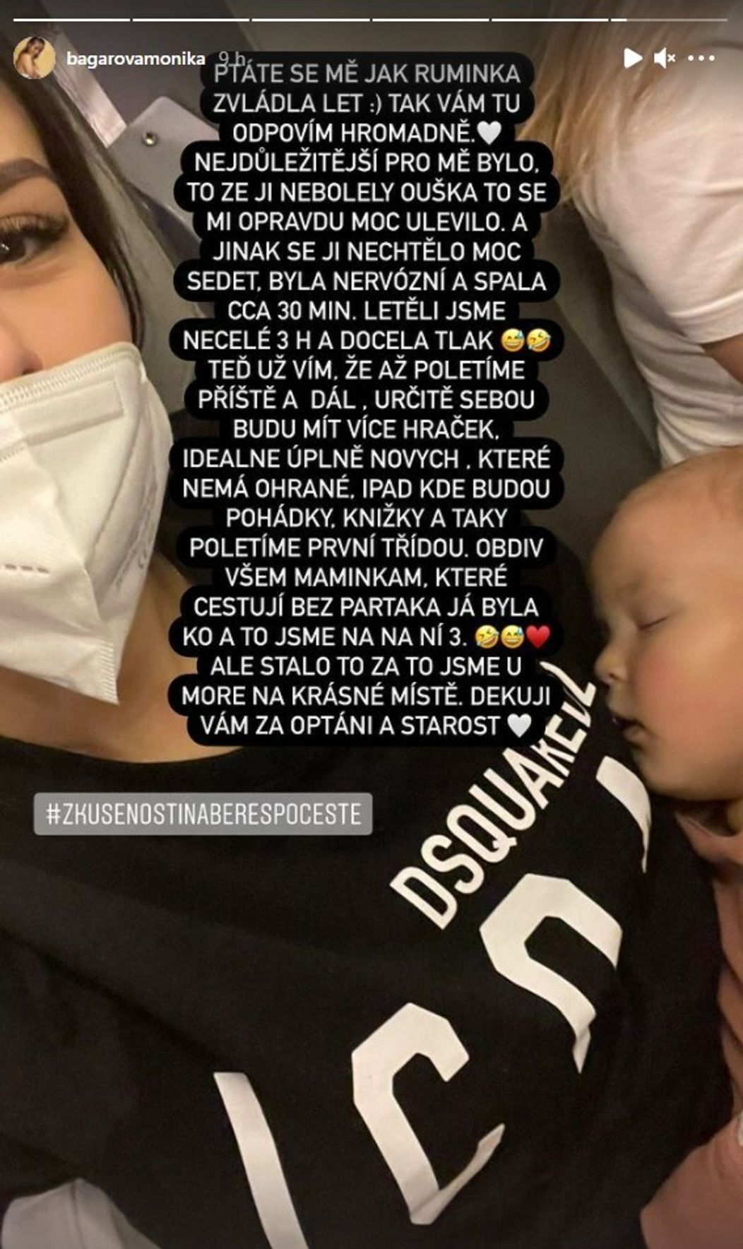 Monika na dovolenke s Ruminkou