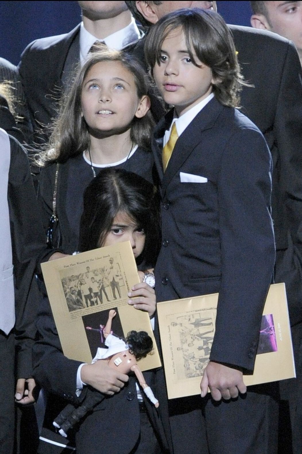 Paris, Prince Michael I. aj najmladší Prince Michael II. na pohrebe svojho otca Michaela Jacksona.