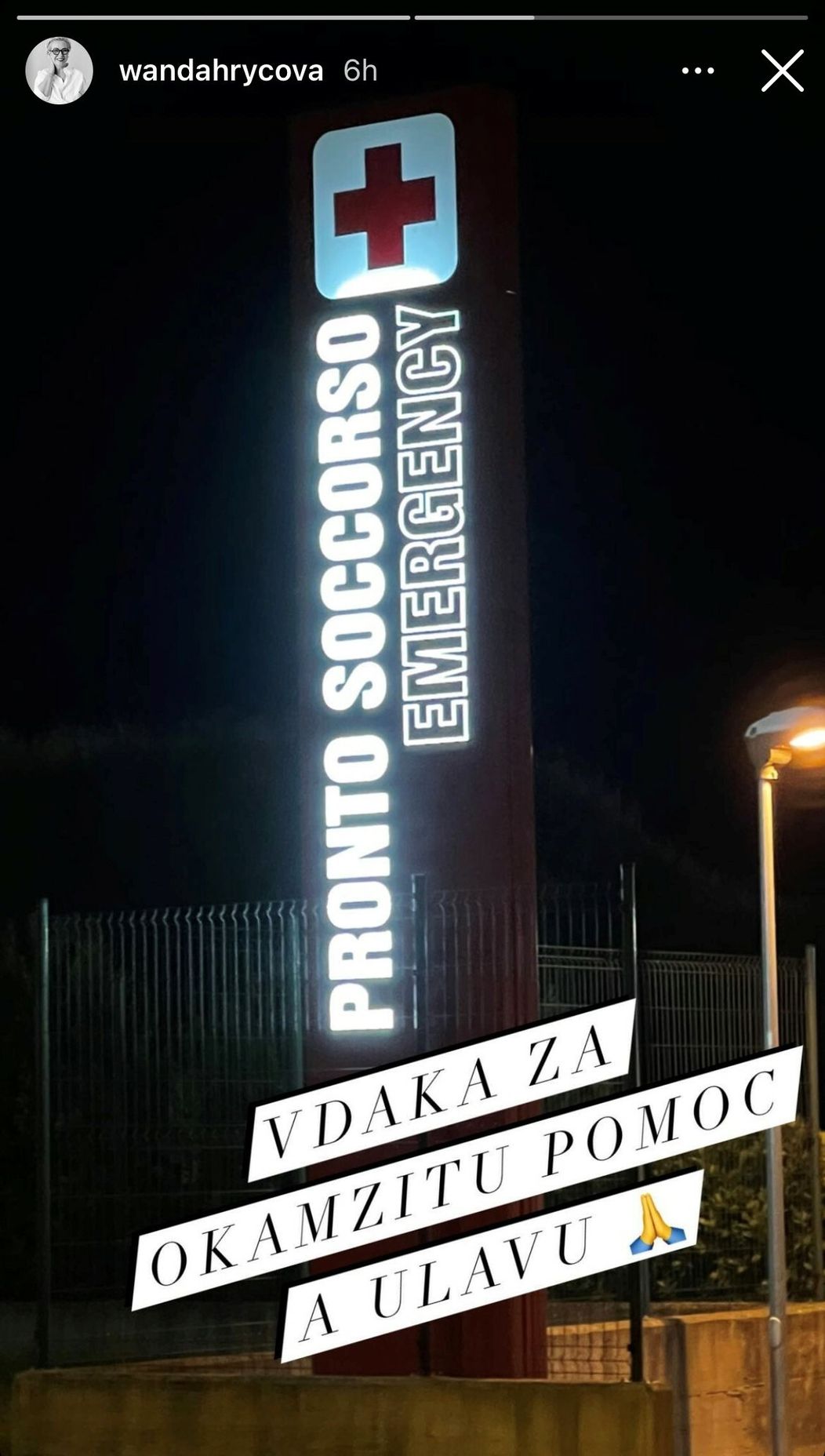Wanda z nemocnice odišla s úľavou.
