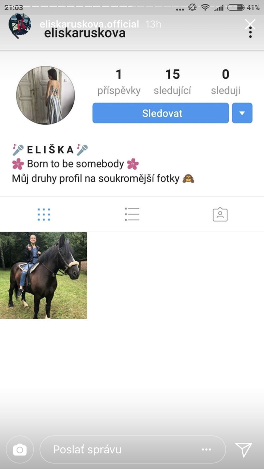 Nepravý Eliškin profil