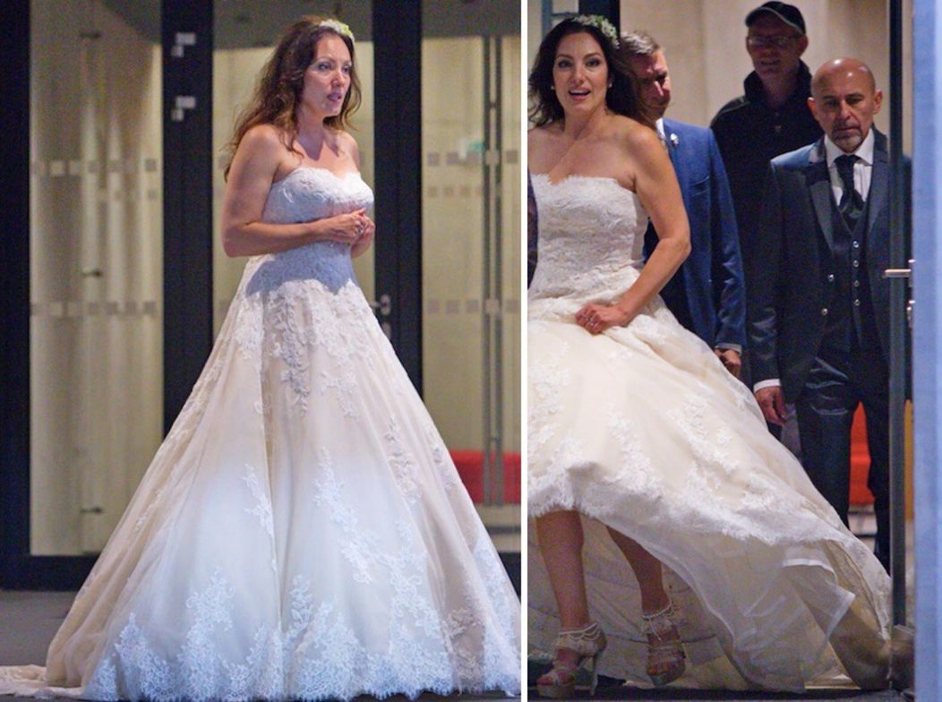 Roky svadbu odkladala, teraz je z nej pani. Katarína Hasprová v svadobných šatách