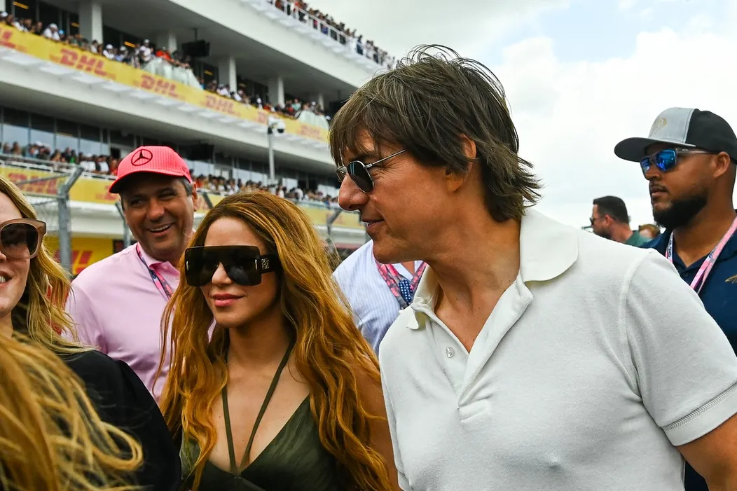 Shakira a Tom Cruise na Veľkej cene Miami