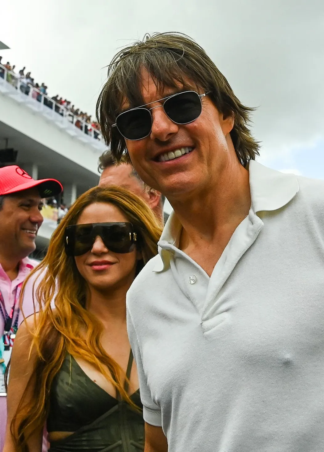 Shakira a Tom Cruise na Veľkej cene Miami