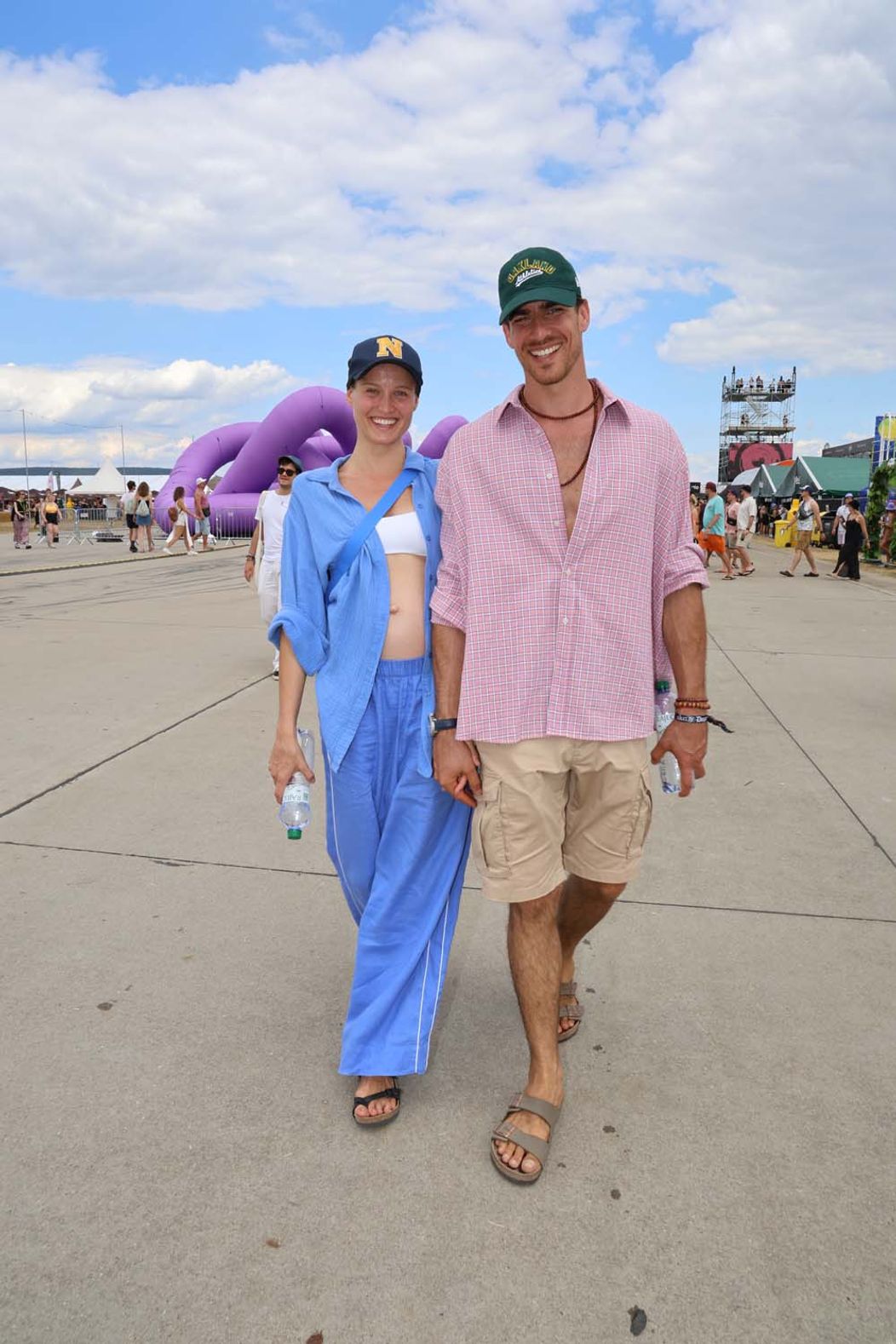 Adam Bardy s manželkou Bibi na festivale Grape