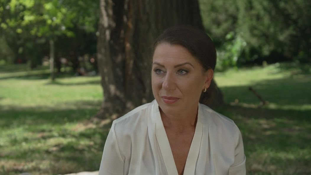Zuzana v parku odpadla
