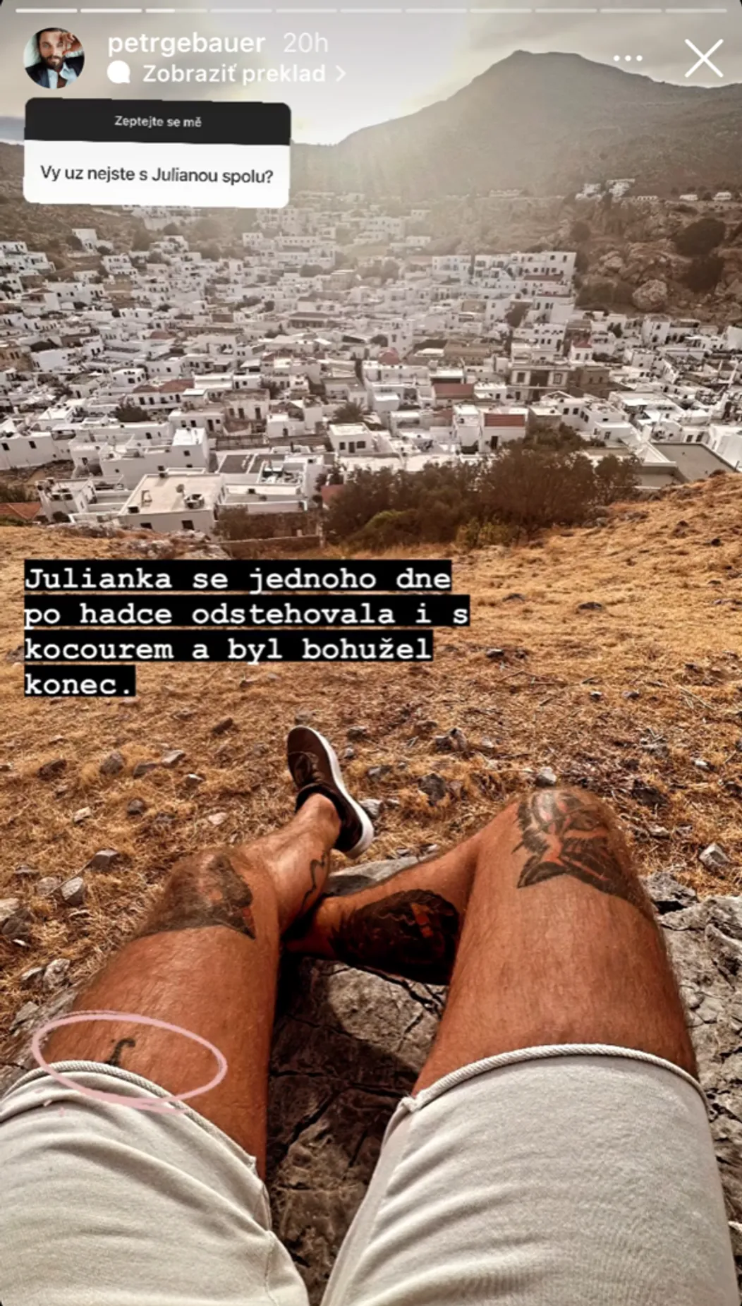 Petr potvrdil rozchod s Julianou.