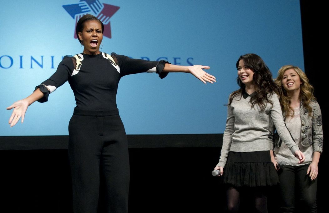 Michelle Obama, Miranda Cosgrove, Jennette McCurdy