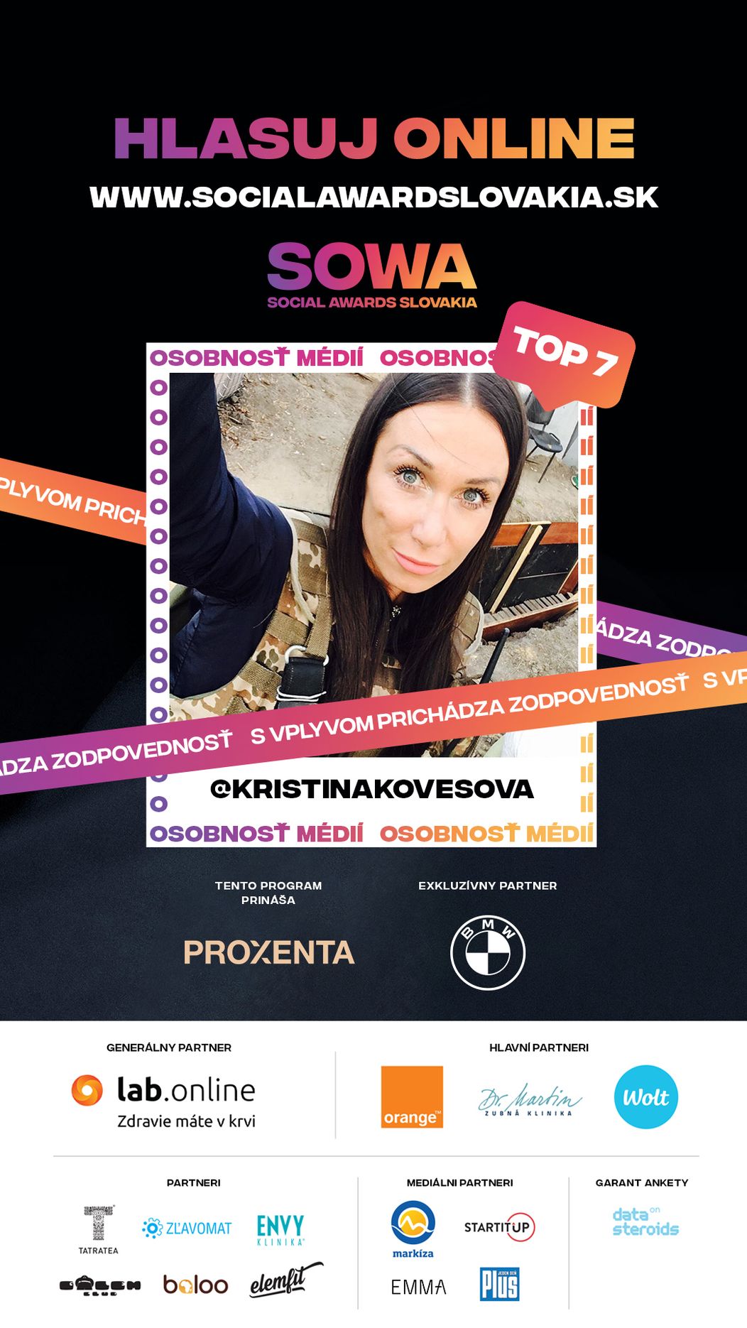 Hlasujte za Kristínu Kovešovú v druhom kole SOWA