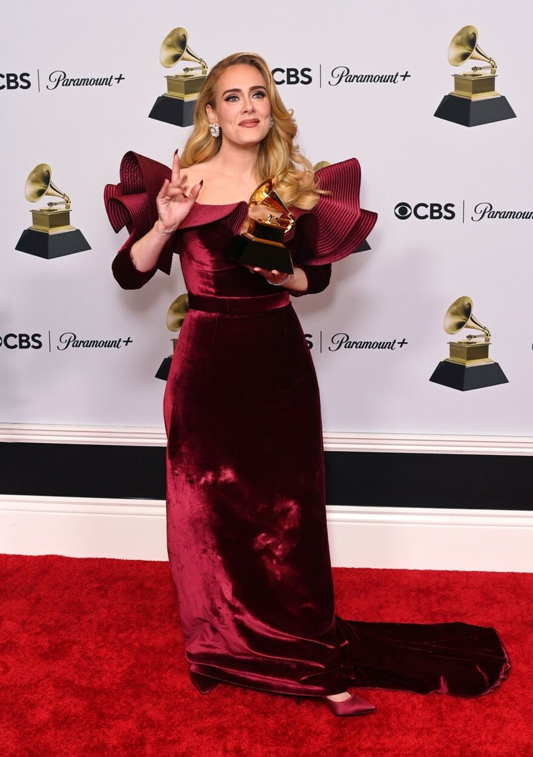 Adele na 65. ročníku odovzdávania hudobných cien Grammy