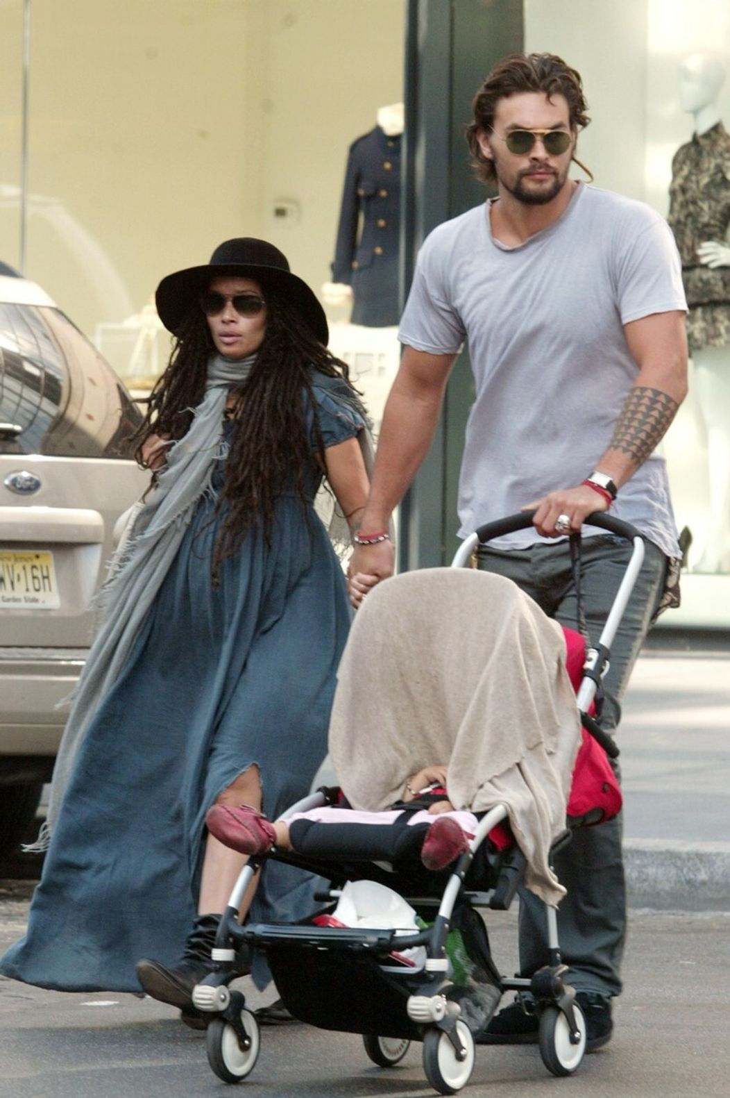Lisa Bonet a Jason Momoa a dcérkou.