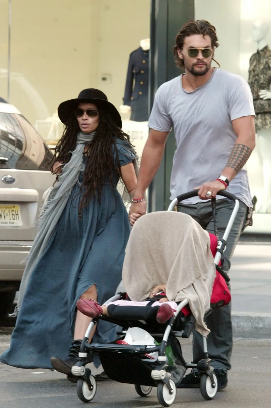 Lisa Bonet a Jason Momoa a dcérkou.