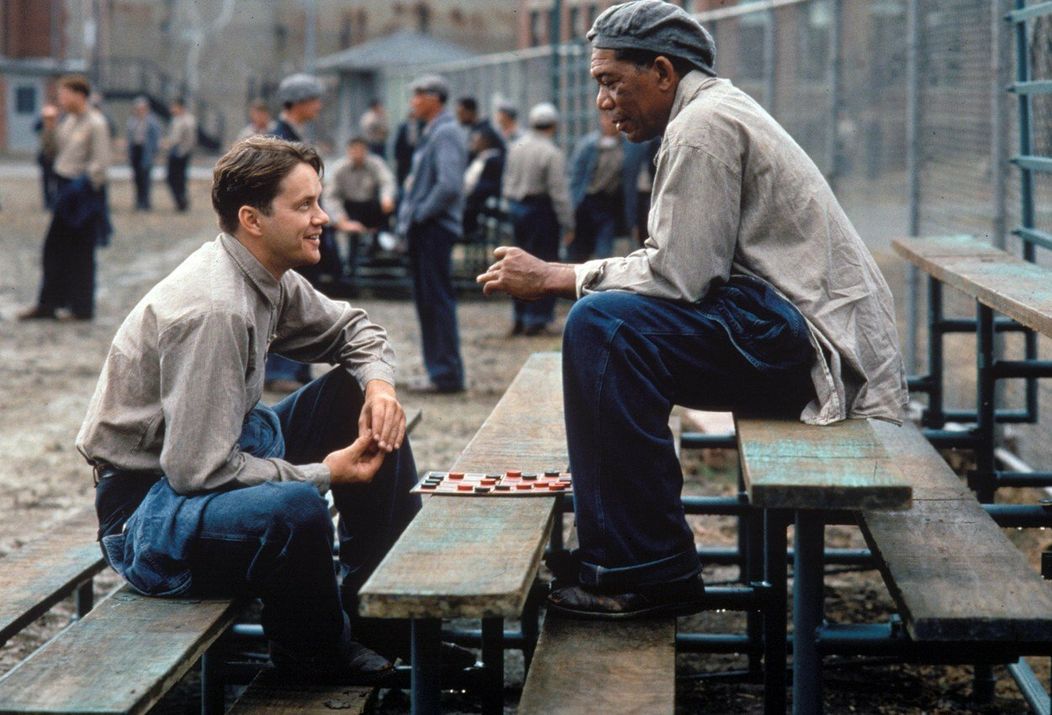 Tim Robbins a Morgan Freeman