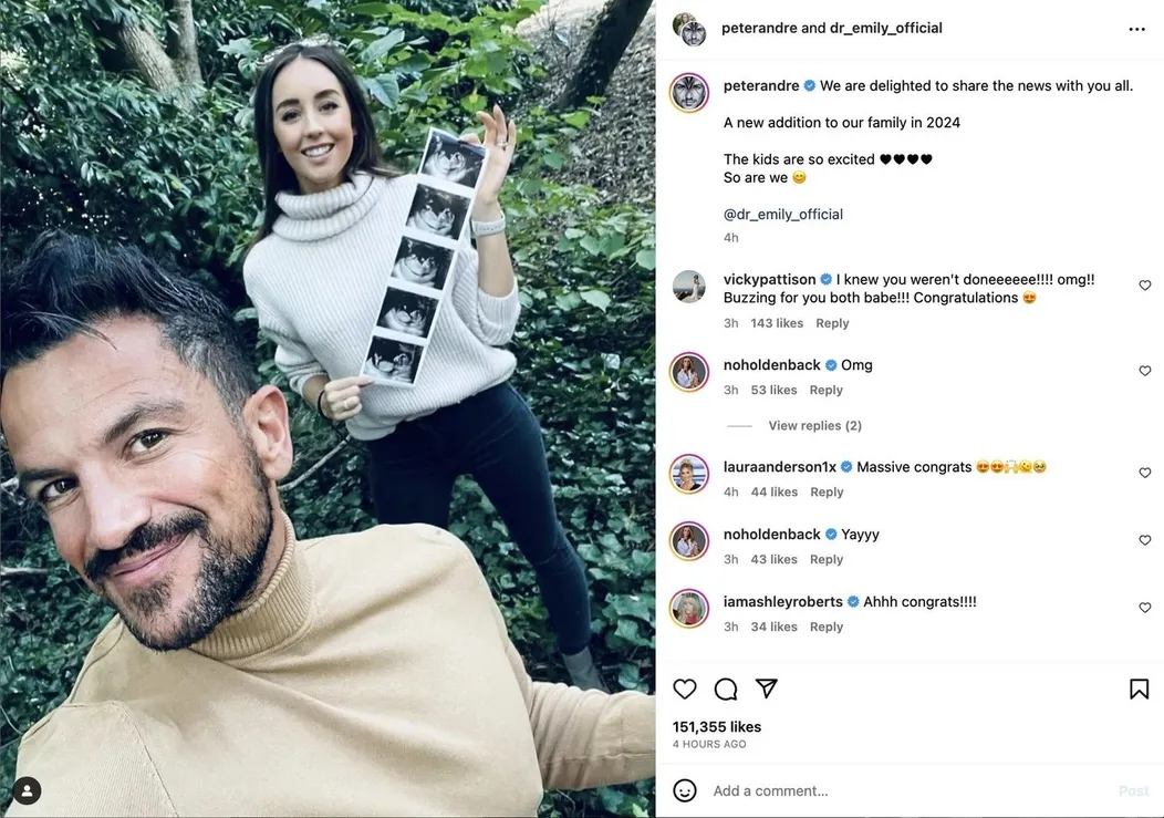Peter Andre čaká s manželkou Emily tretie dieťa
