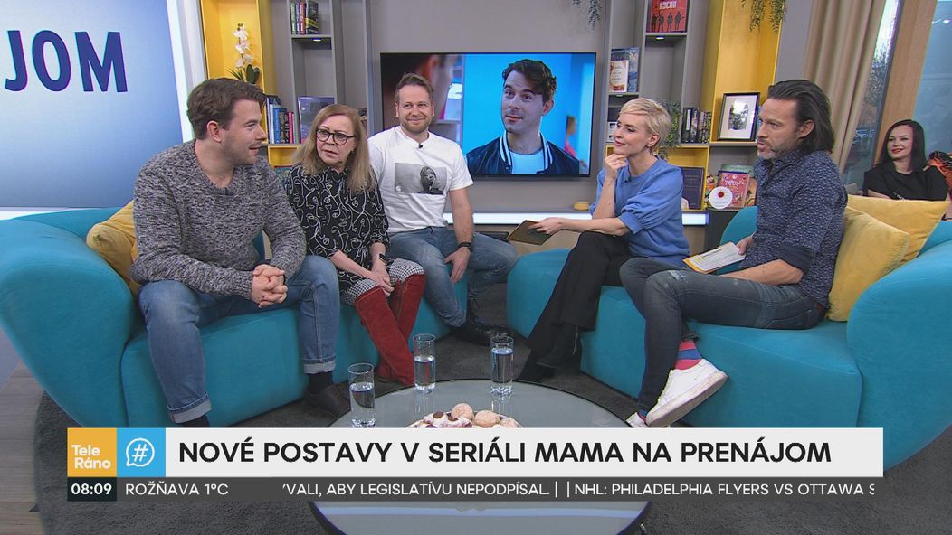 Marta Sládečková, Peter Brajerčík a Richard Autner v Teleráne