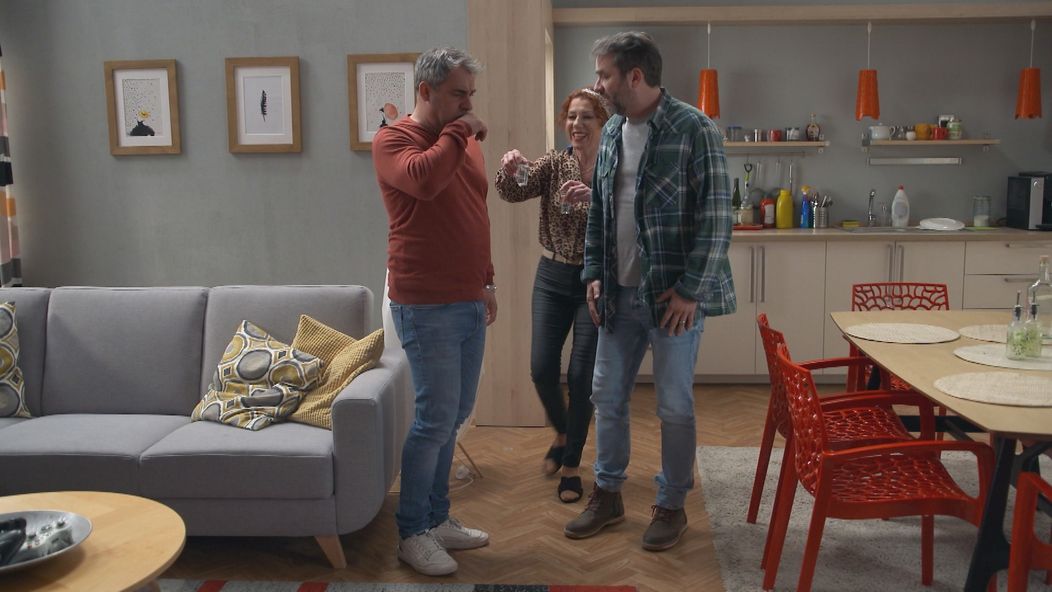Marek a Vlado po rokoch s Jarmilkou.