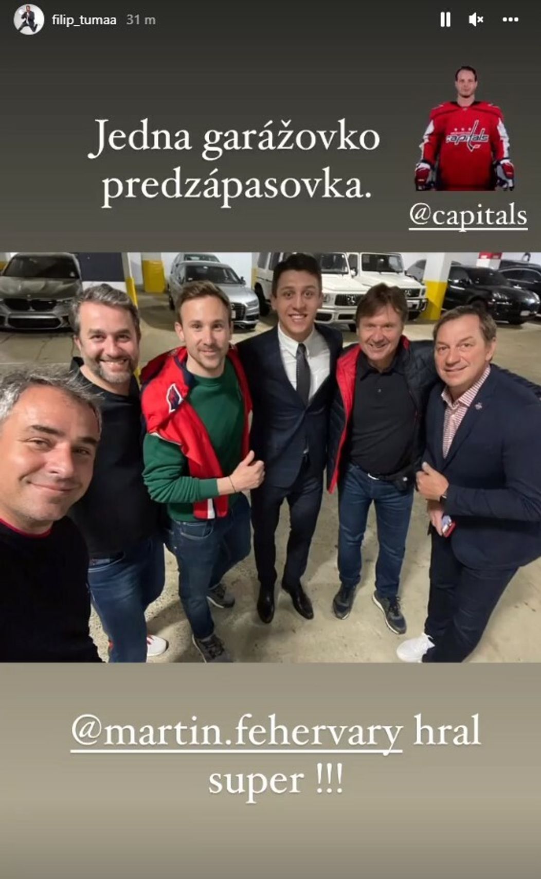 Pred hokejovým zápasom s Martinom Fehérvárym.