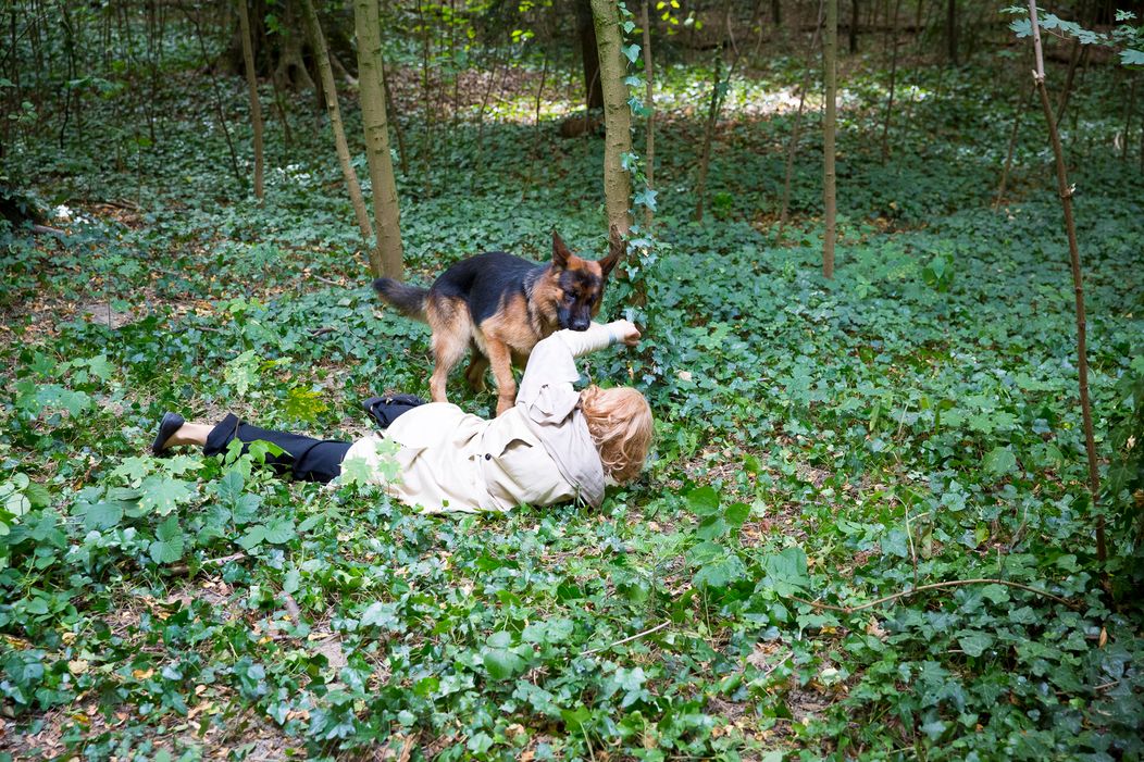 Kaskadérka Klára Coufalová s Rexom