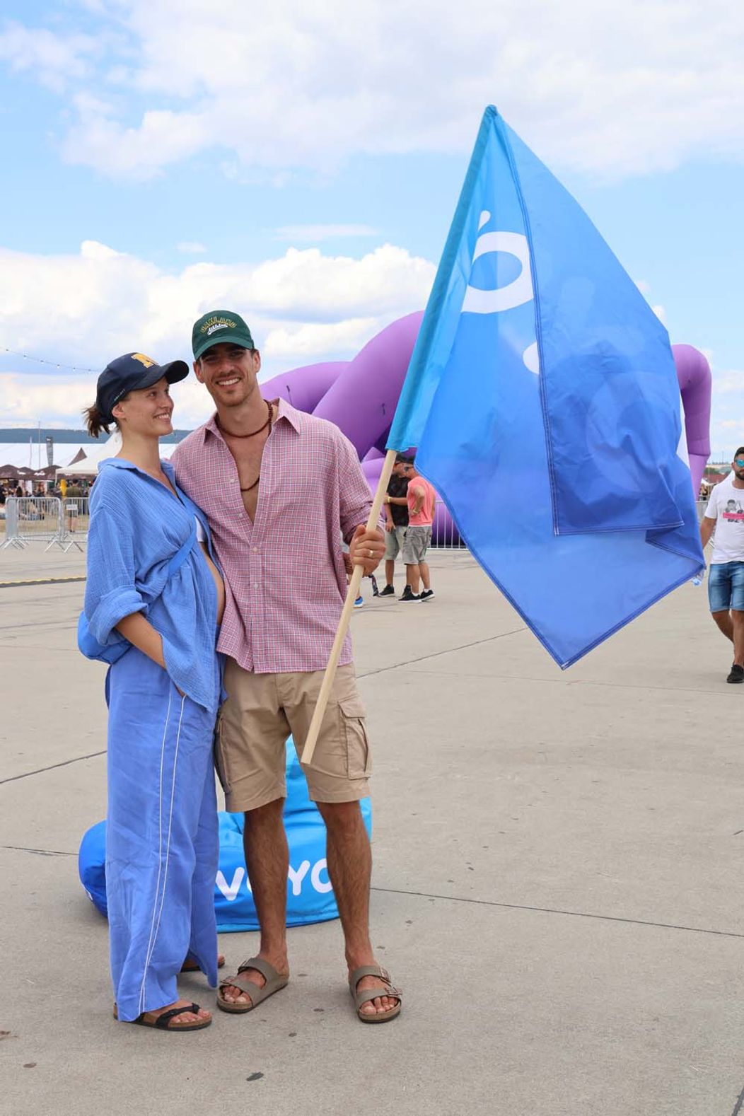 Adam Bardy s manželkou Bibi na festivale Grape