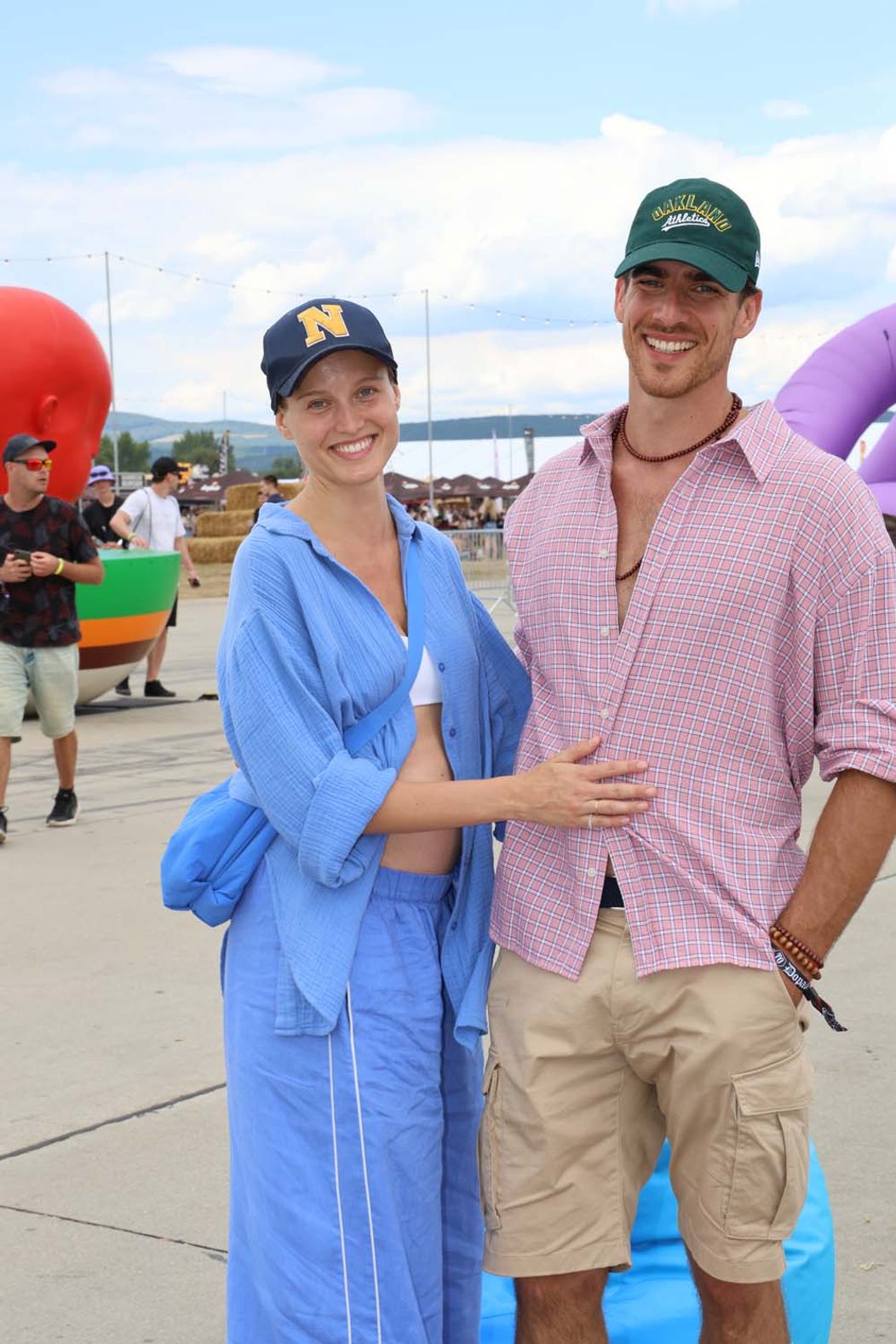 Adam Bardy s manželkou Bibi na festivale Grape