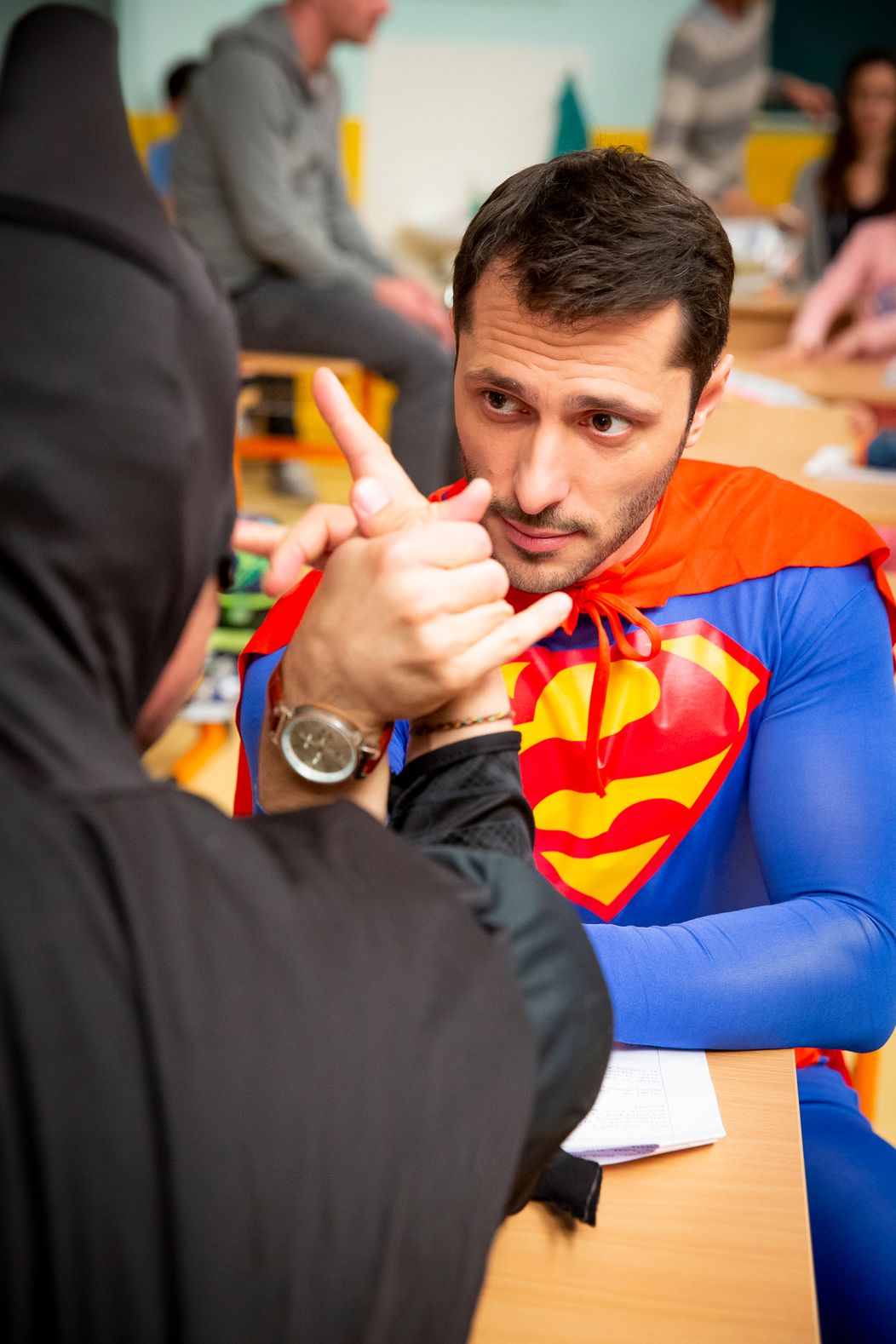 Viky (Izabelka Gavorníková) so Supermanom.