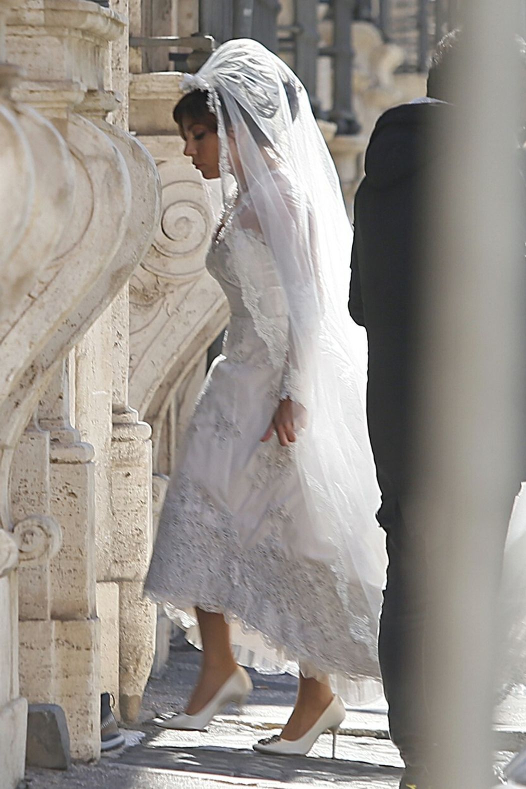 Lady Gaga na nakrúcaní filmu House of Gucci v Ríme