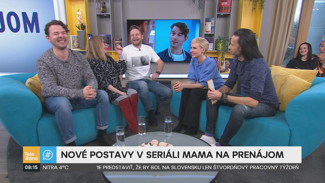 Marta Sládečková, Peter Brajerčík a Richard Autner v Teleráne
