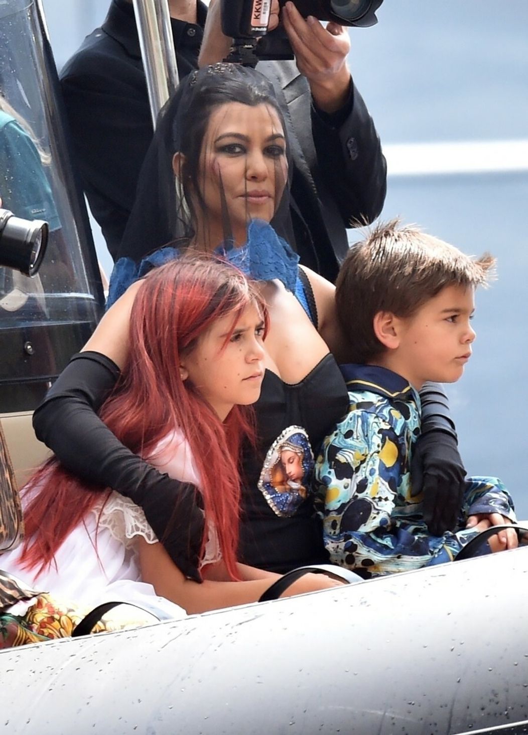 Kourtney s deťmi z predchádzajúceho vzťahu, deň pred svadbou