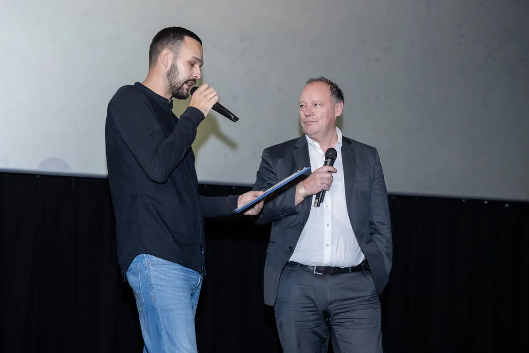 Moderátor Andrej Zvolenský a Matthias Settele